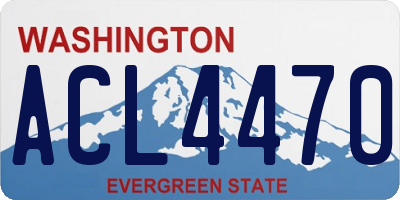WA license plate ACL4470