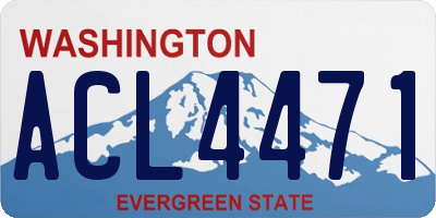 WA license plate ACL4471