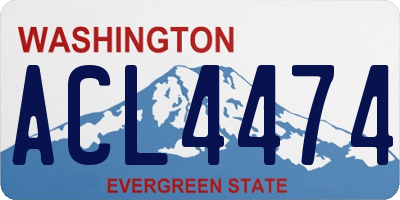 WA license plate ACL4474