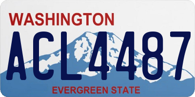 WA license plate ACL4487