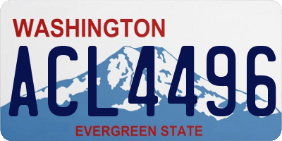 WA license plate ACL4496