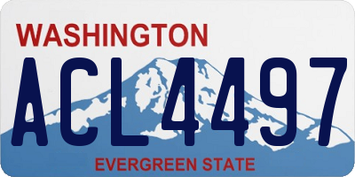 WA license plate ACL4497