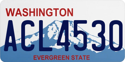 WA license plate ACL4530
