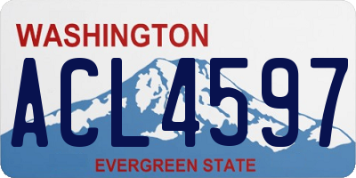 WA license plate ACL4597