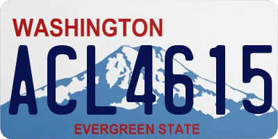 WA license plate ACL4615