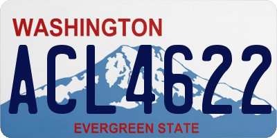 WA license plate ACL4622