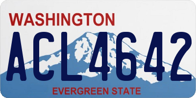 WA license plate ACL4642