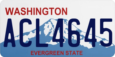WA license plate ACL4645
