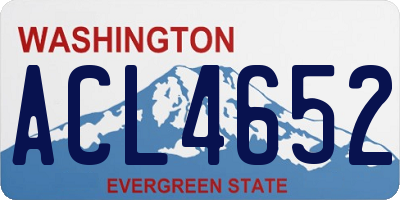 WA license plate ACL4652