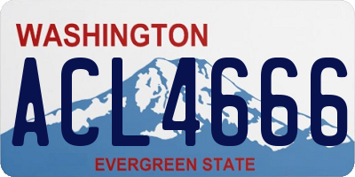 WA license plate ACL4666