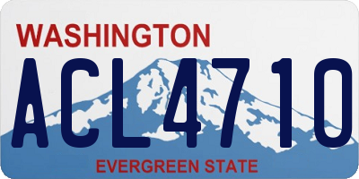 WA license plate ACL4710