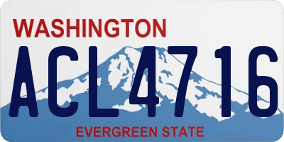 WA license plate ACL4716