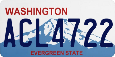 WA license plate ACL4722