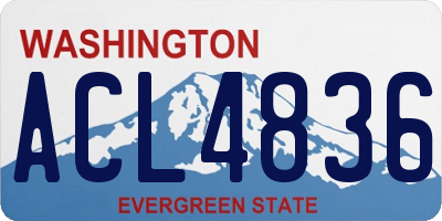 WA license plate ACL4836