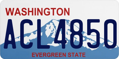 WA license plate ACL4850