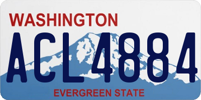 WA license plate ACL4884
