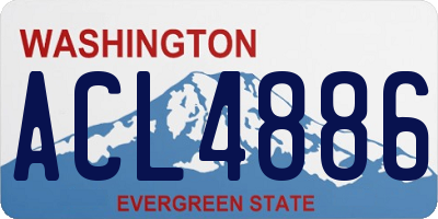 WA license plate ACL4886