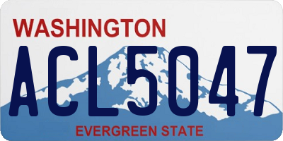 WA license plate ACL5047
