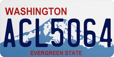 WA license plate ACL5064