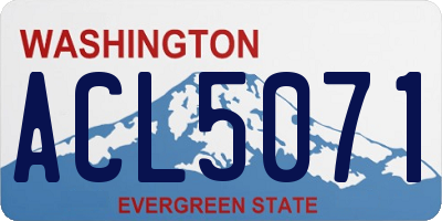 WA license plate ACL5071