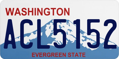 WA license plate ACL5152
