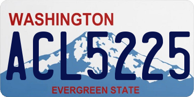WA license plate ACL5225
