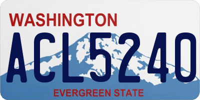 WA license plate ACL5240