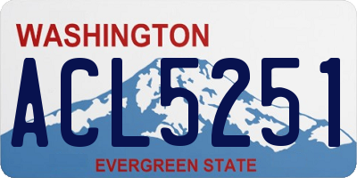 WA license plate ACL5251