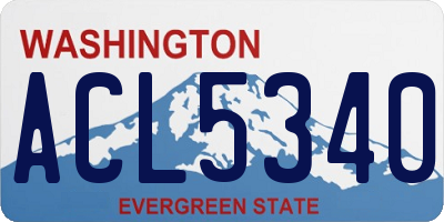 WA license plate ACL5340