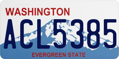 WA license plate ACL5385