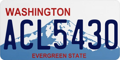 WA license plate ACL5430