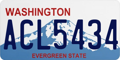WA license plate ACL5434