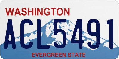 WA license plate ACL5491