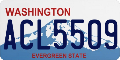 WA license plate ACL5509