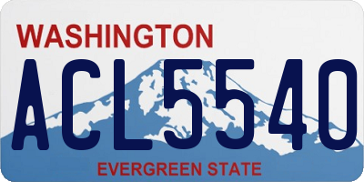 WA license plate ACL5540