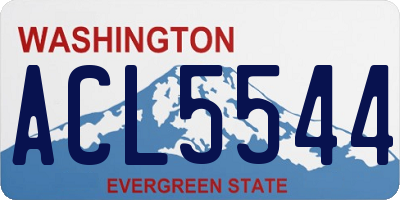 WA license plate ACL5544