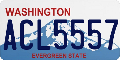 WA license plate ACL5557