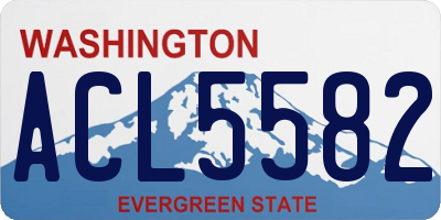WA license plate ACL5582