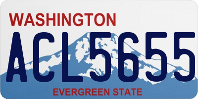 WA license plate ACL5655