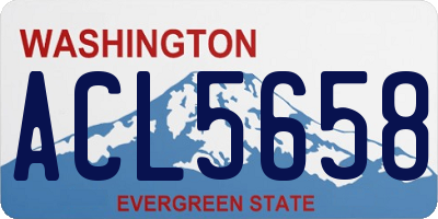 WA license plate ACL5658