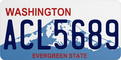 WA license plate ACL5689