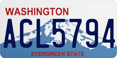 WA license plate ACL5794