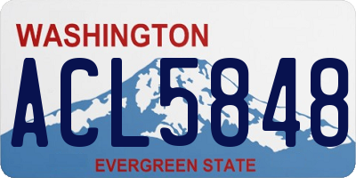 WA license plate ACL5848