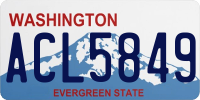 WA license plate ACL5849