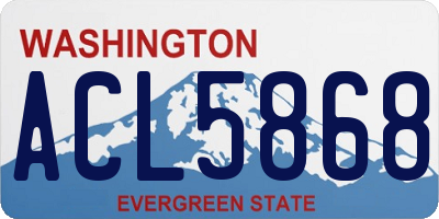 WA license plate ACL5868