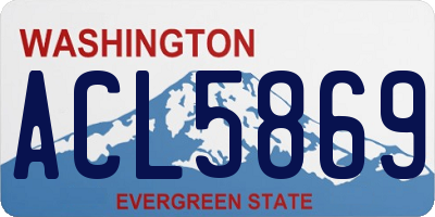WA license plate ACL5869