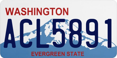 WA license plate ACL5891