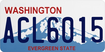 WA license plate ACL6015
