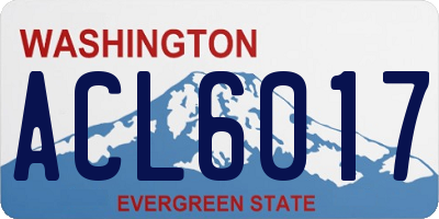 WA license plate ACL6017