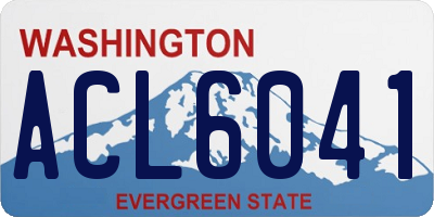 WA license plate ACL6041